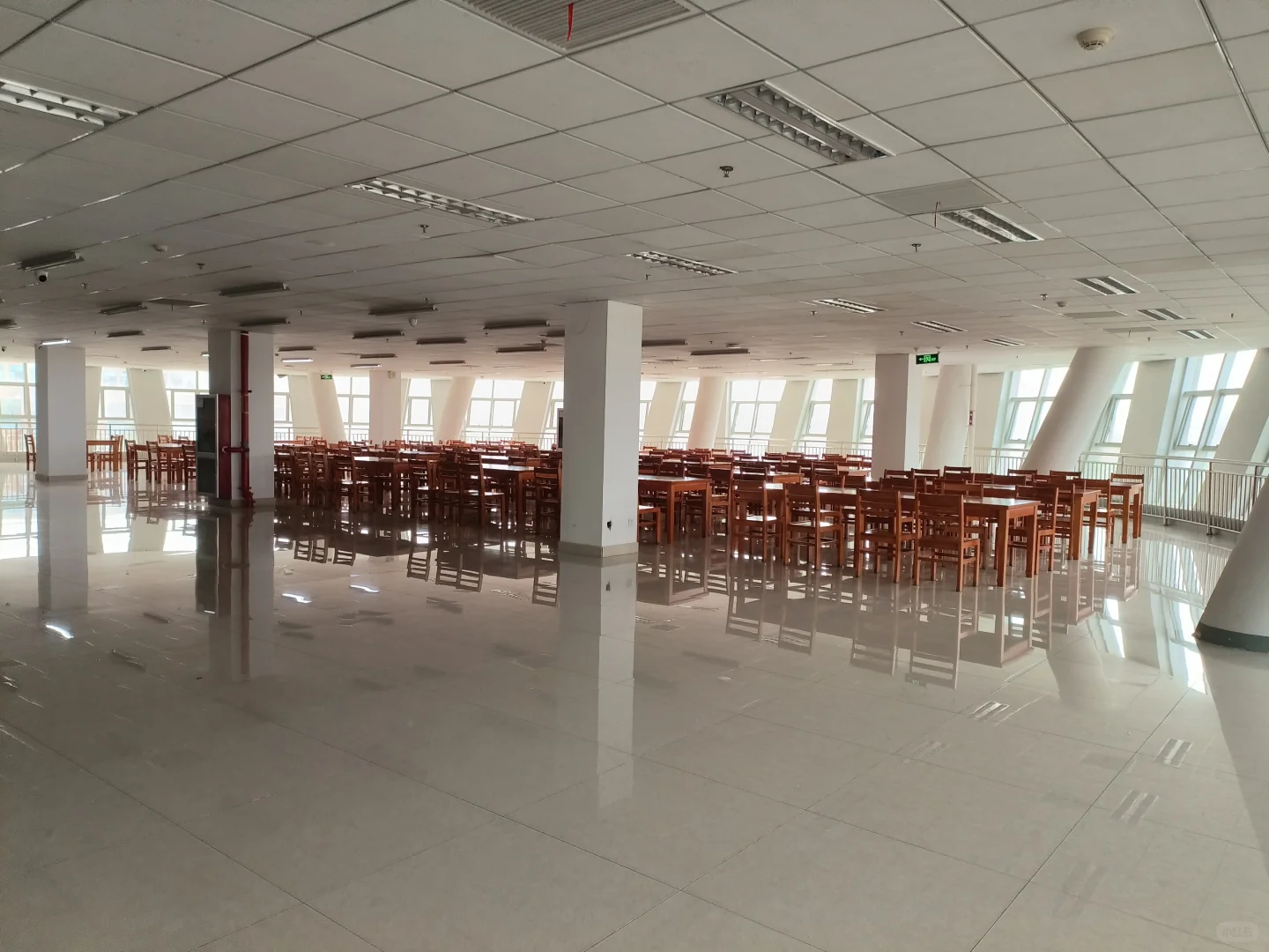 大专的图书馆里