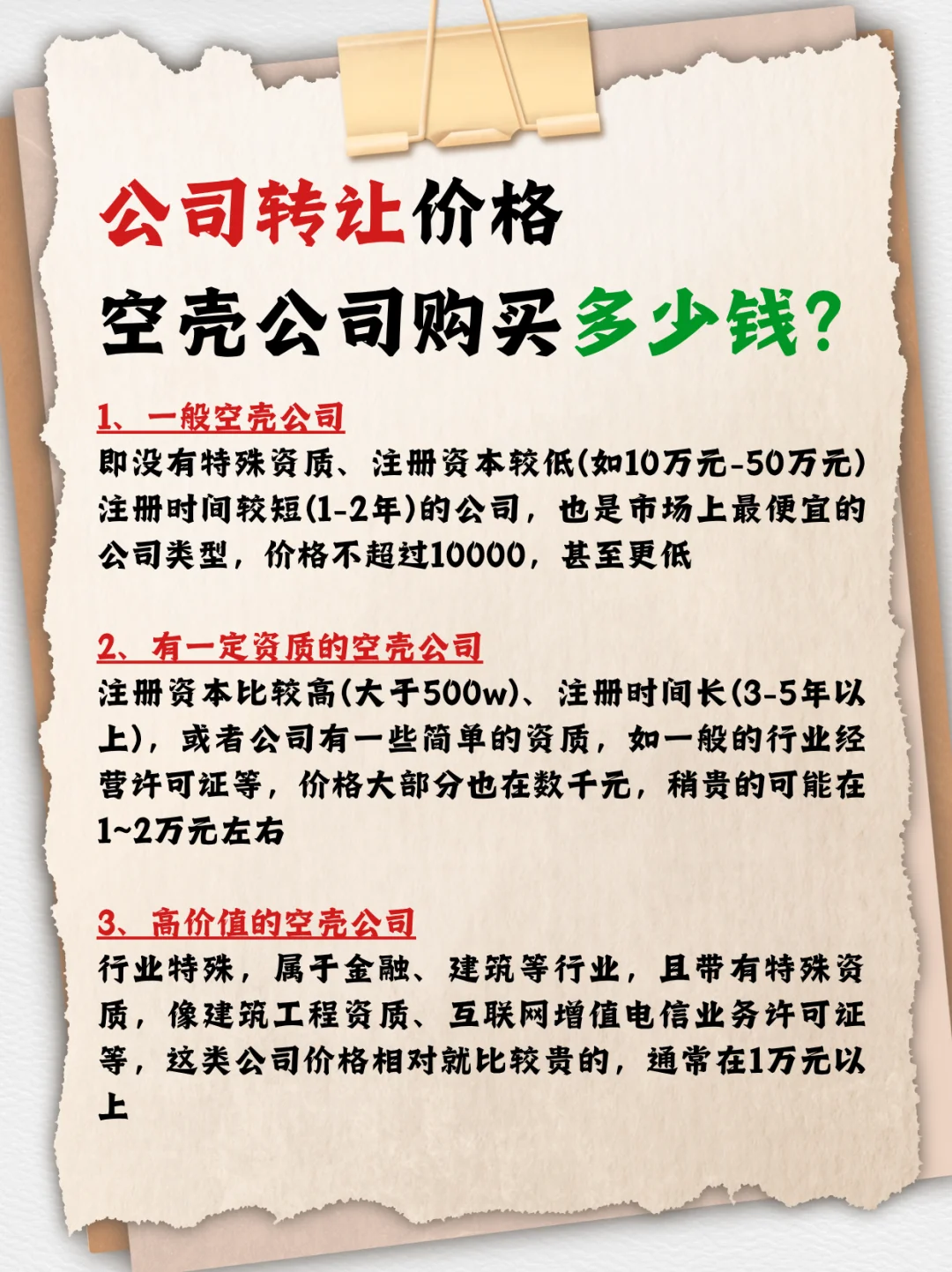 ?想入手一家公司？这些费用你得知道！