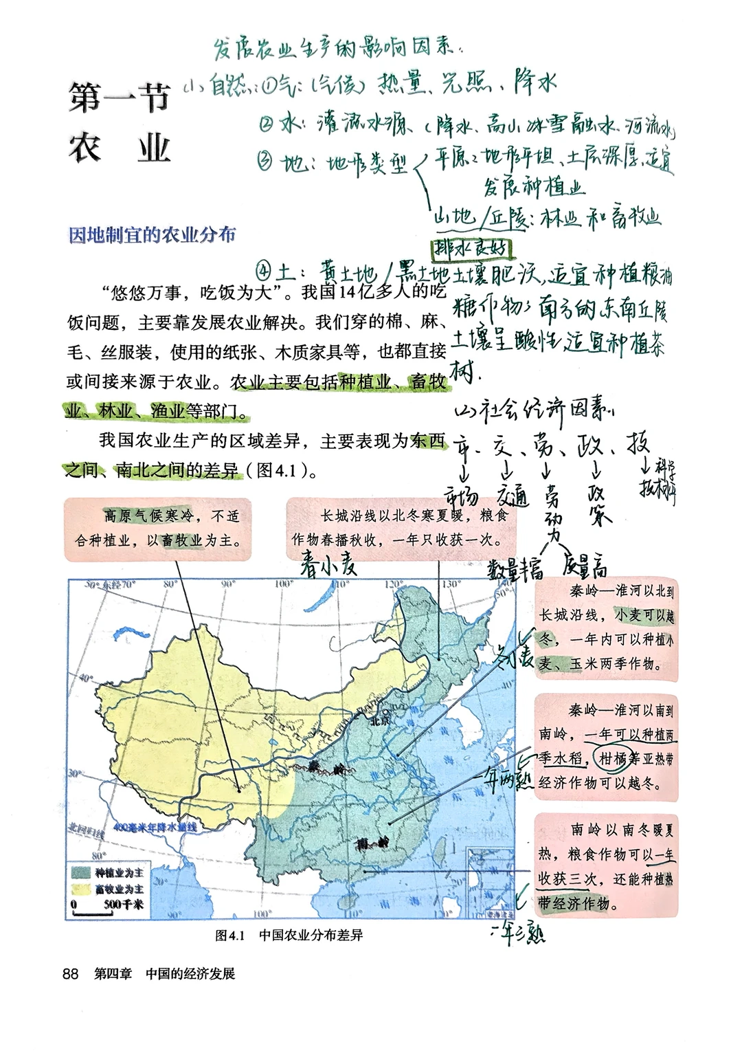新版人教版八年级上册地理 农业