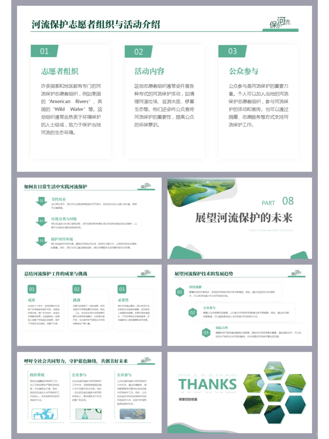 高品质ppt ▏保护河流文化宣传守护碧水清流