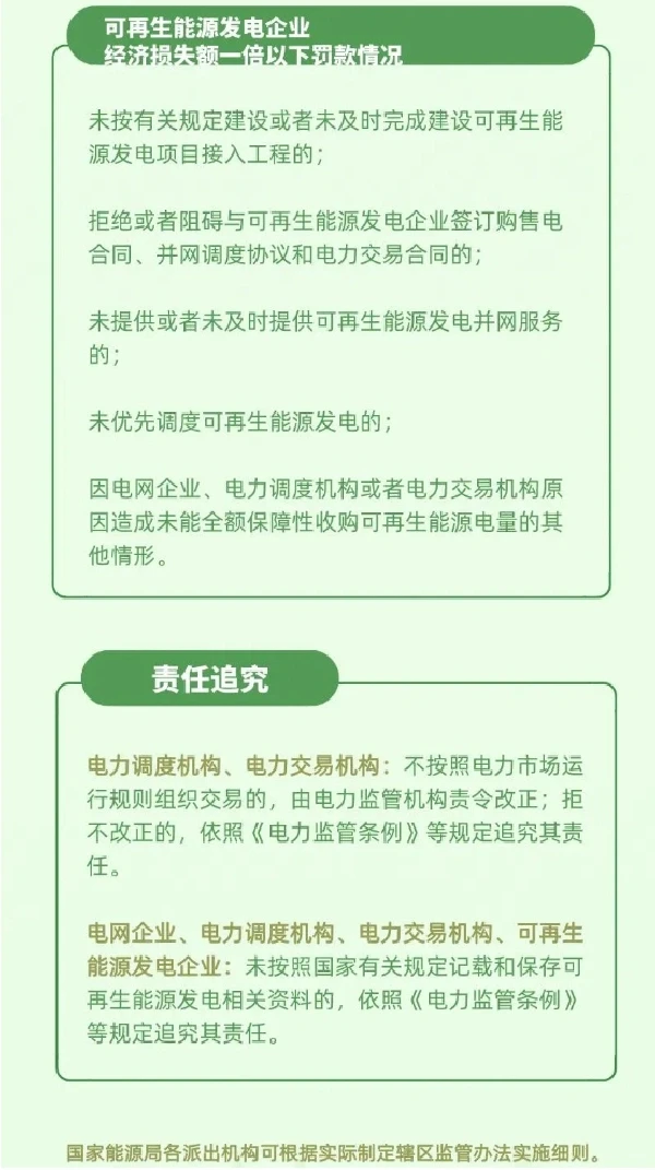 全额保障性收购可再生能源电量监管办法解读