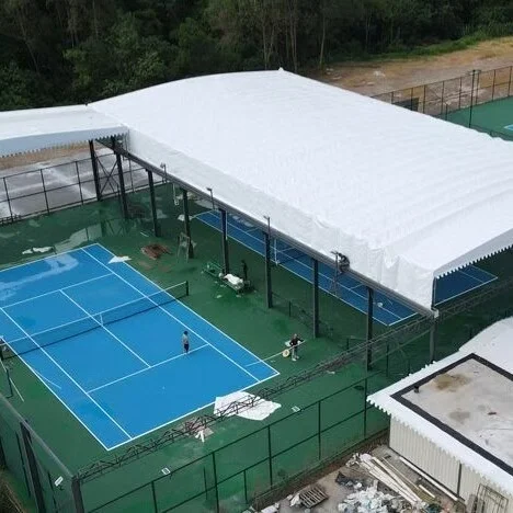 球场雨棚轨道雨棚电动伸缩雨蓬活动雨篷帐篷