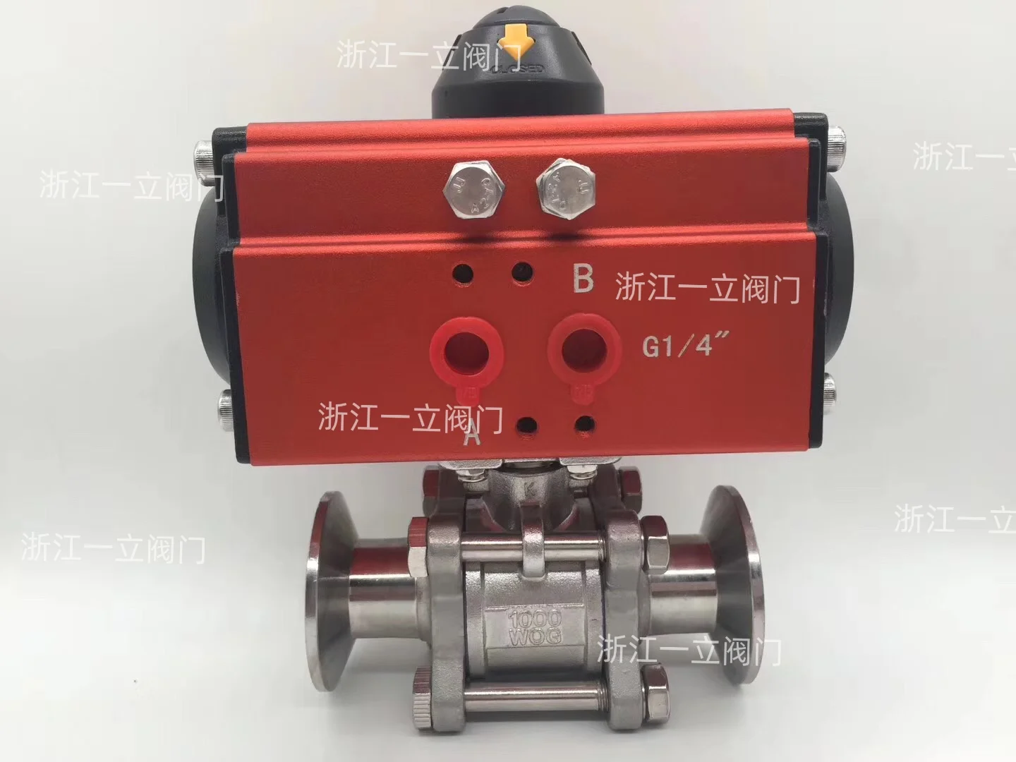 气动球阀是球阀配上气动执行器