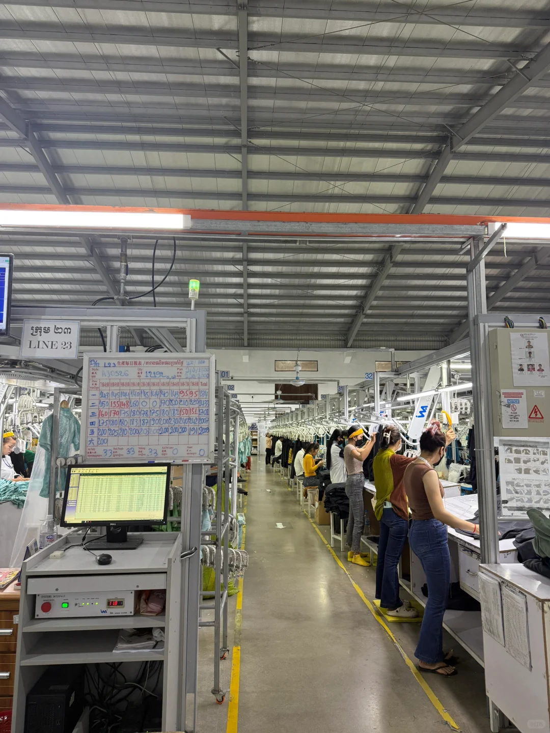 柬埔寨服装厂的日常