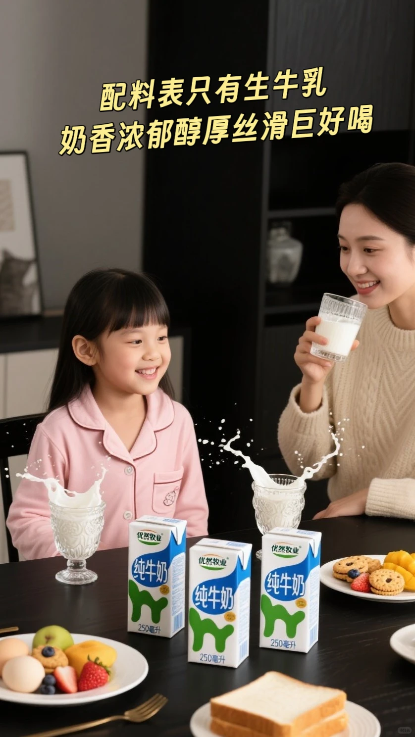 妈妈也快来薅优然牧业纯牛奶羊毛巨好喝