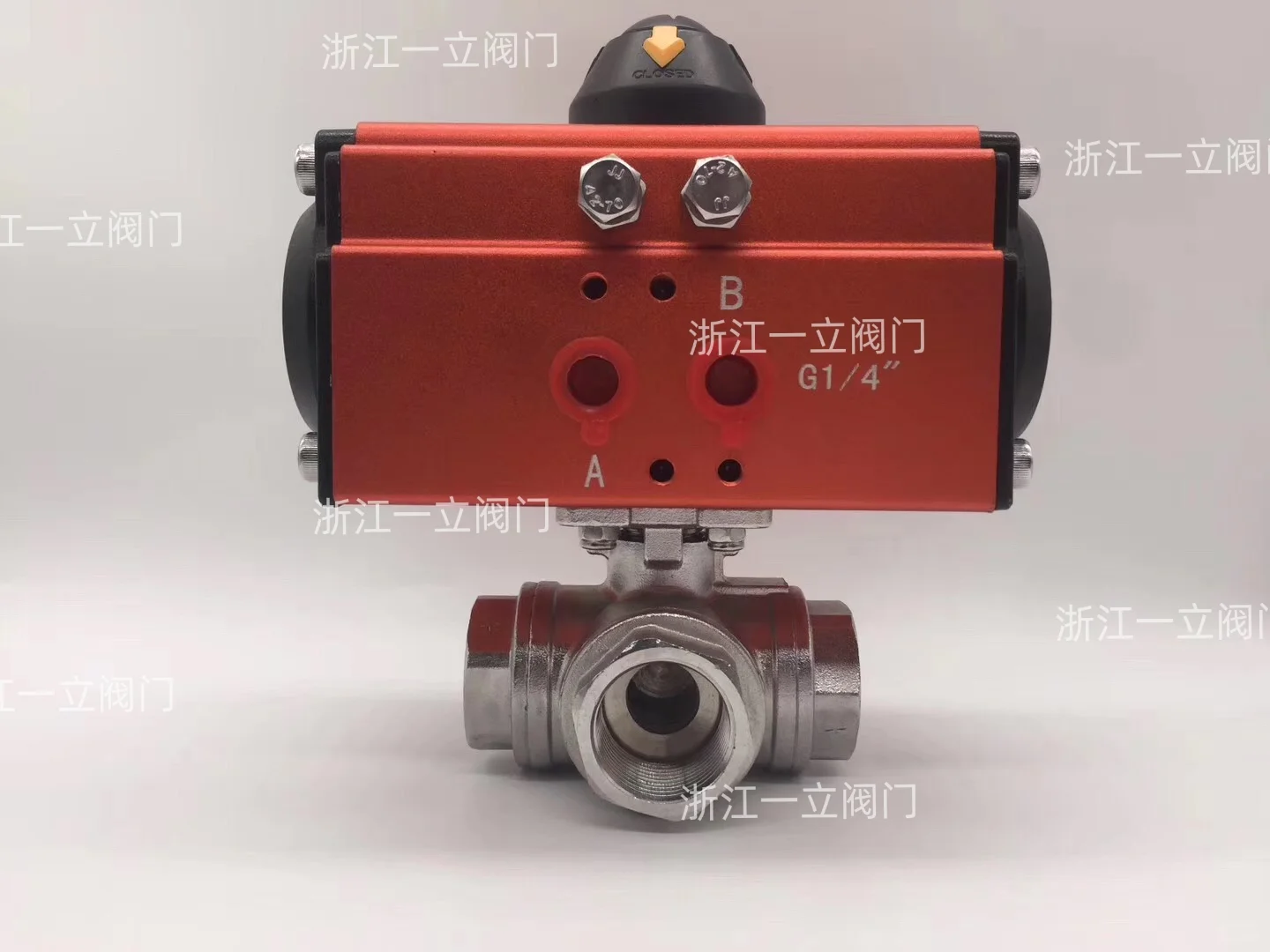 气动球阀是球阀配上气动执行器