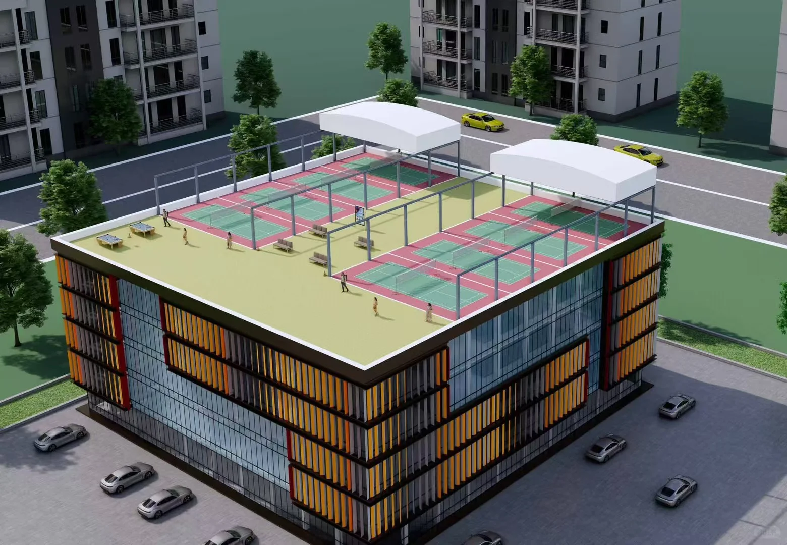 球场雨棚轨道雨棚电动伸缩雨蓬活动雨篷帐篷