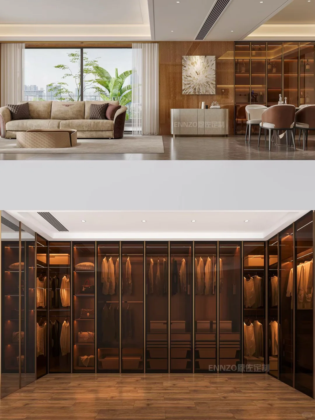 运达会展湾三期|他偏要衣柜酒柜全玻璃门~