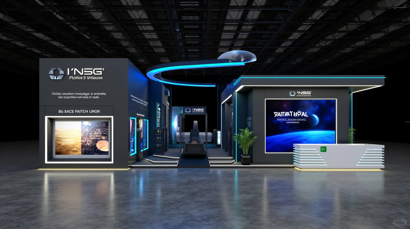 展台设计|科技风轻奢展台