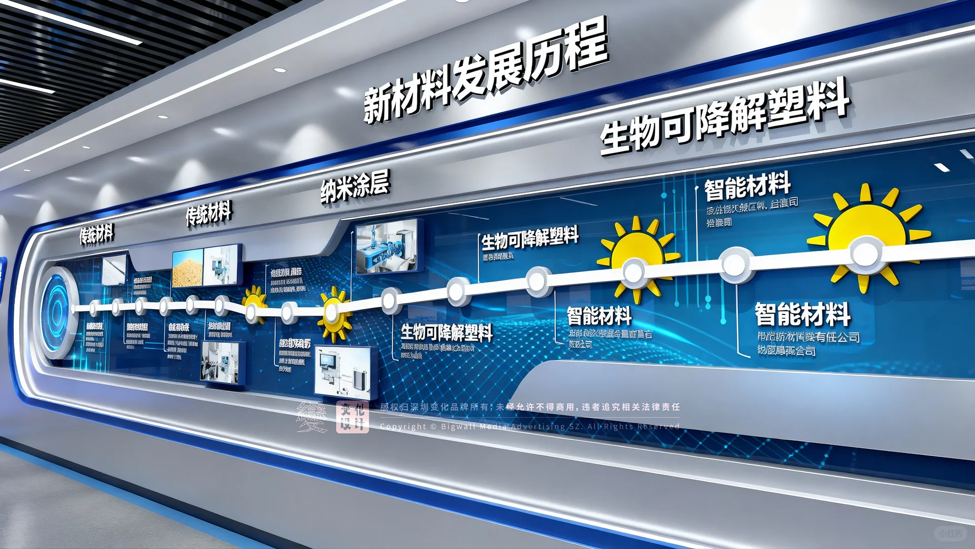 原创展厅设计案例｜新材料科技中心企业展厅