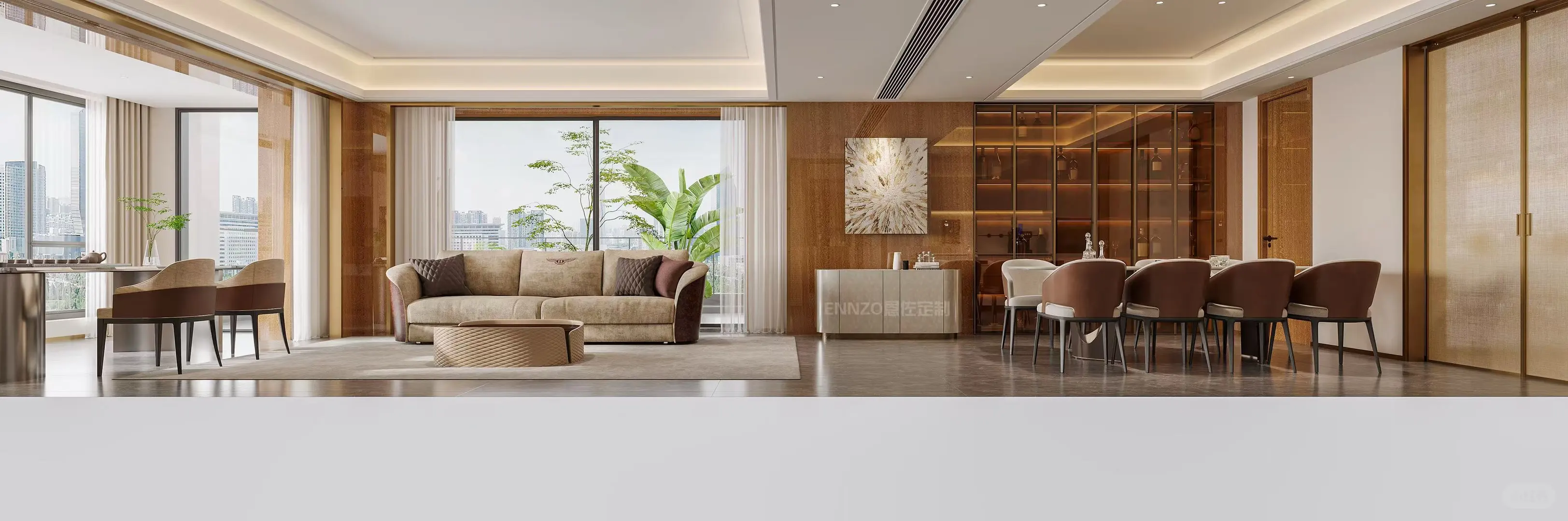 运达会展湾三期|他偏要衣柜酒柜全玻璃门~