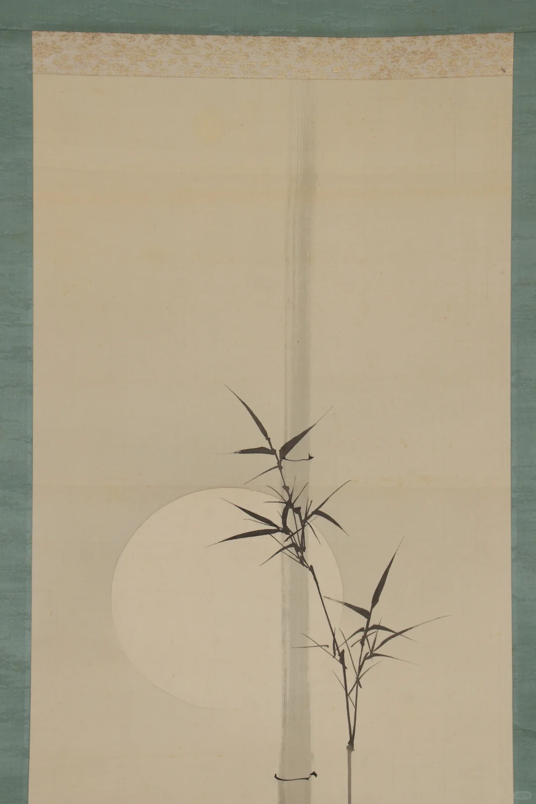 尾竹竹坡《月下竹》日本回流字画 手绘名家