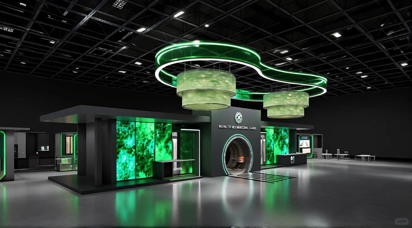 展台设计|科技风轻奢展台