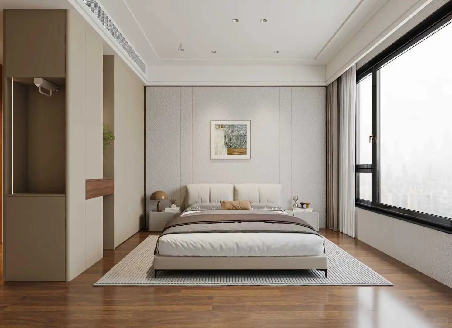 运达会展湾三期|他偏要衣柜酒柜全玻璃门~