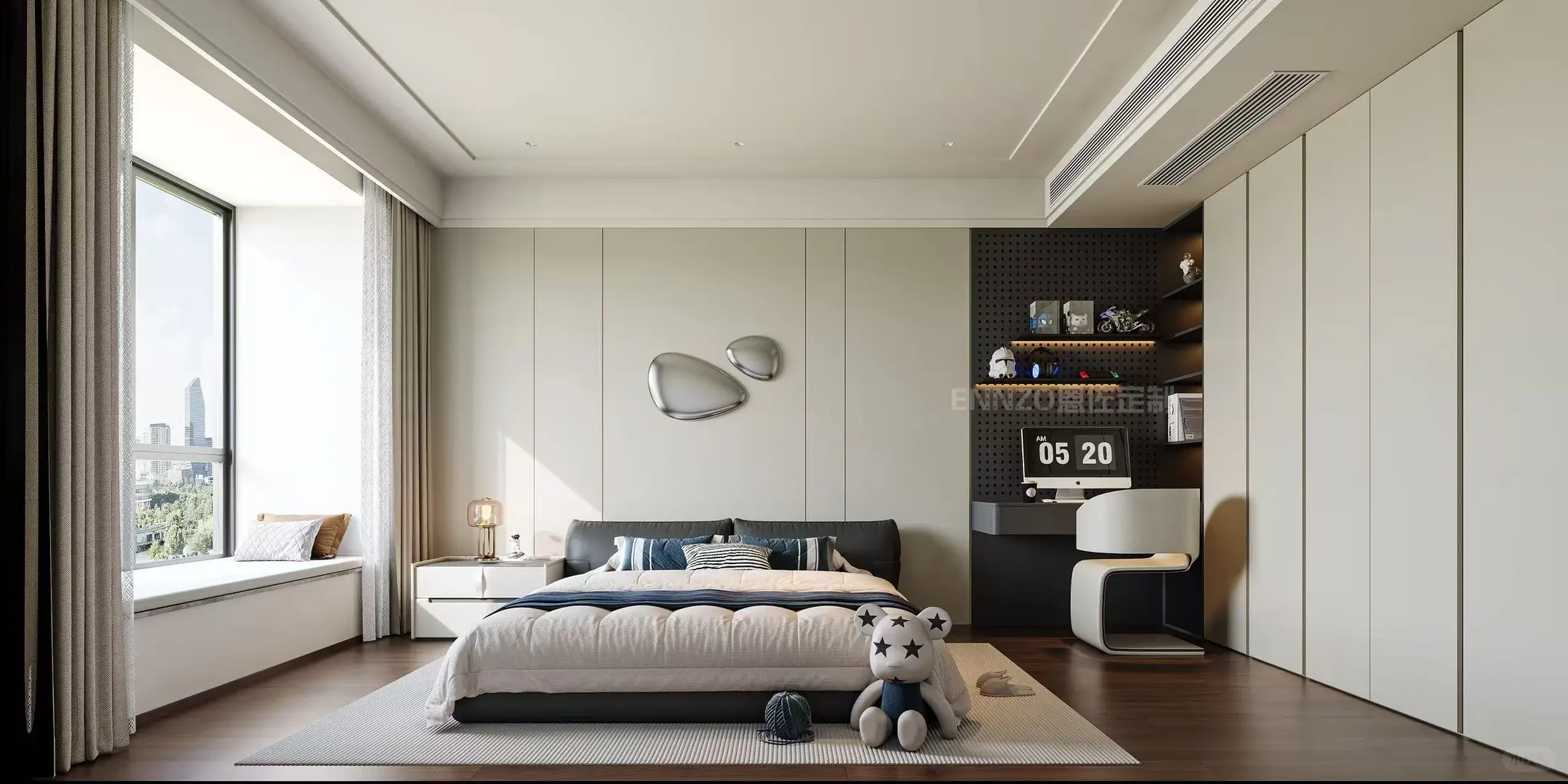 运达会展湾三期|他偏要衣柜酒柜全玻璃门~