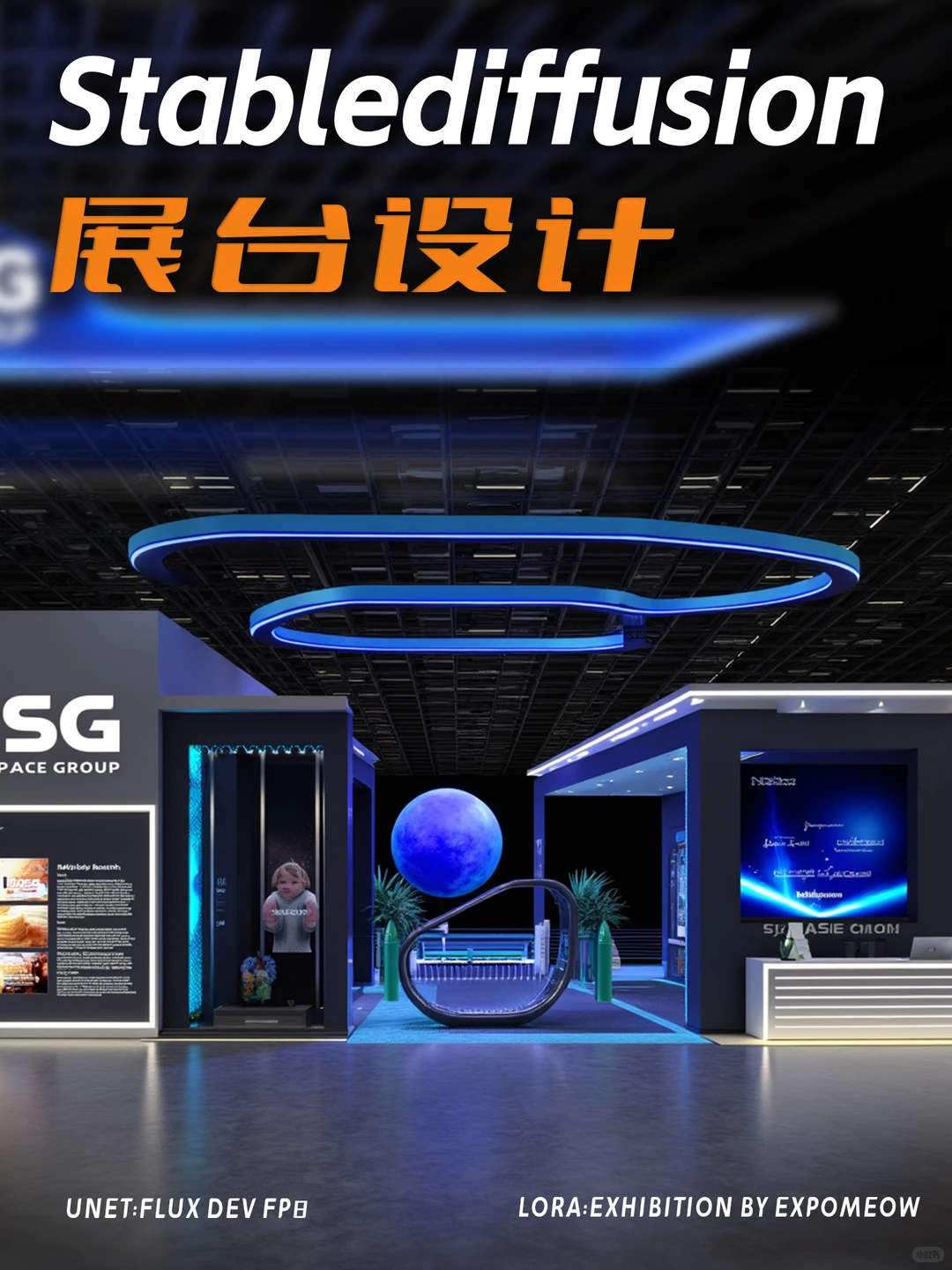 展台设计|科技风轻奢展台