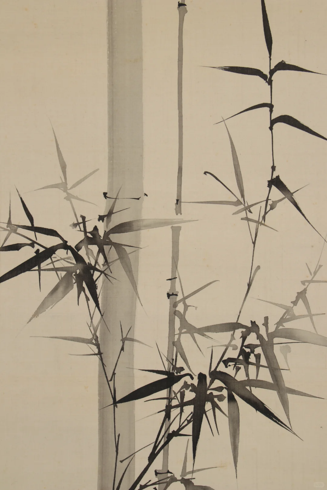 尾竹竹坡《月下竹》日本回流字画 手绘名家