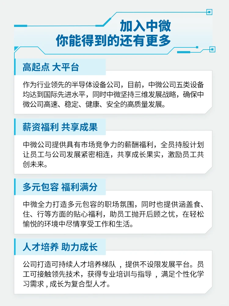 中微机械研发团队需要这样的你！⚙️