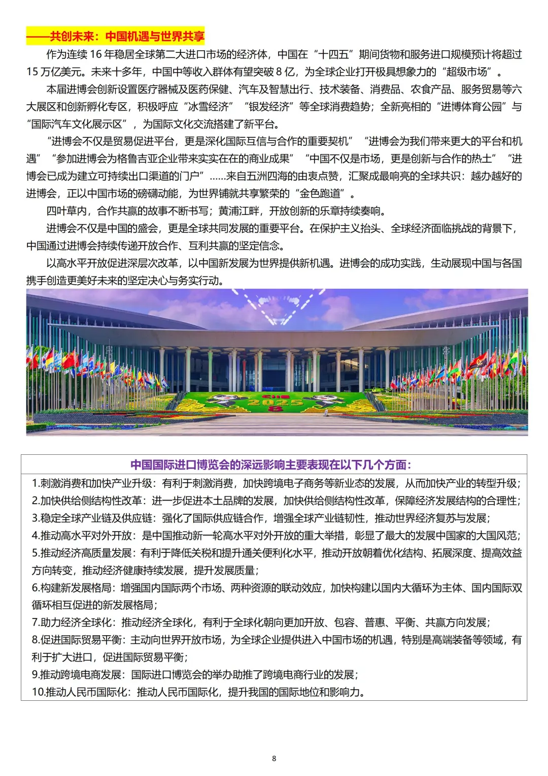 紧跟时事——进博会