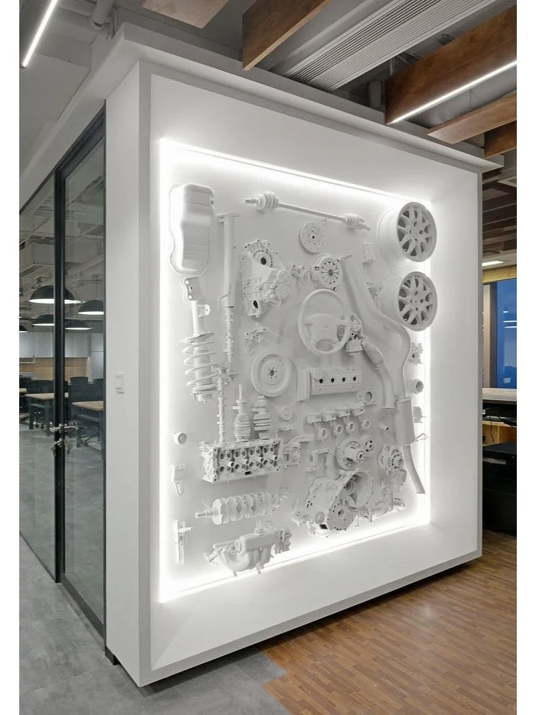 智能制造企业展厅零部件展墙案例分享