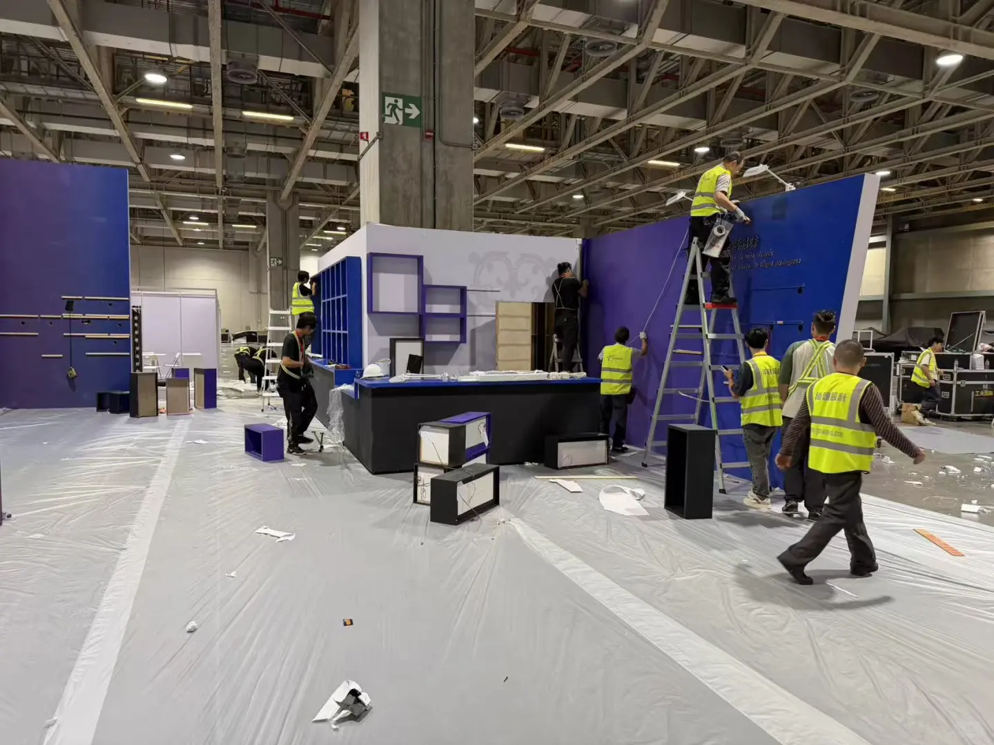 澳门AIE电子展倒计时！倬汇主场搭建ing⋯