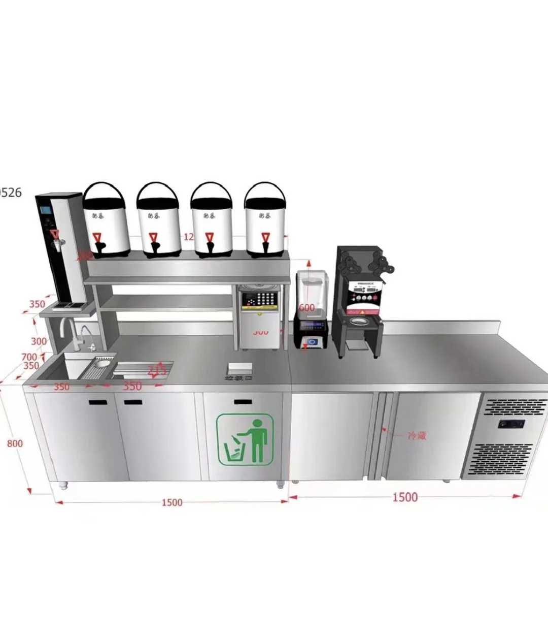 奶茶店比较热门的设备款式类型效果图
