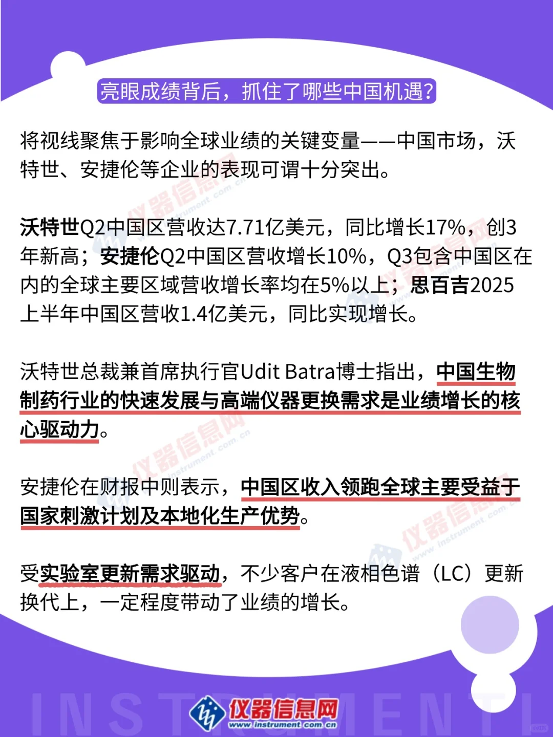 翻遍20家跨国仪器公司财报，中国市场如何？