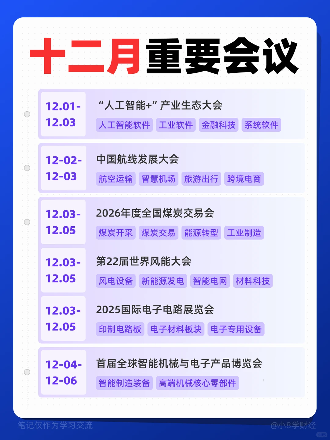 十二月重要会议‼️