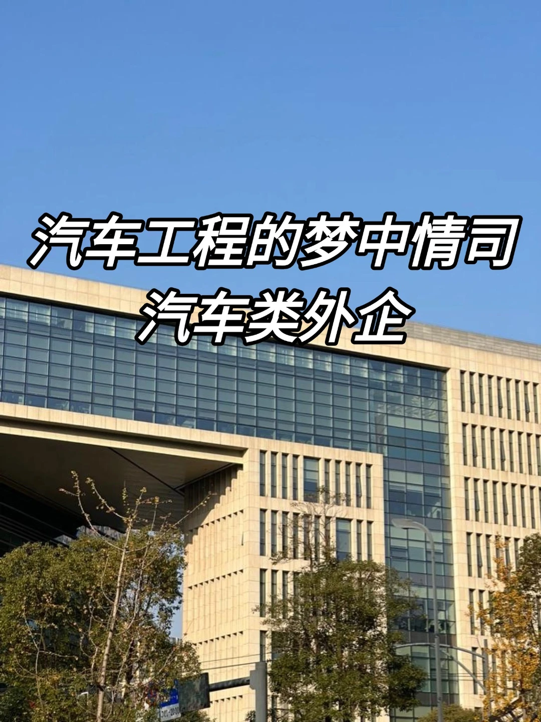 汽车工程的梦中情司：汽车类外企