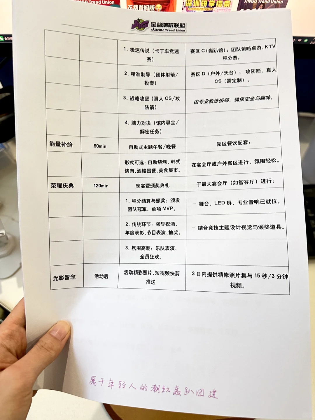 把公司年会策划书偷出来了…老板夸了我一年