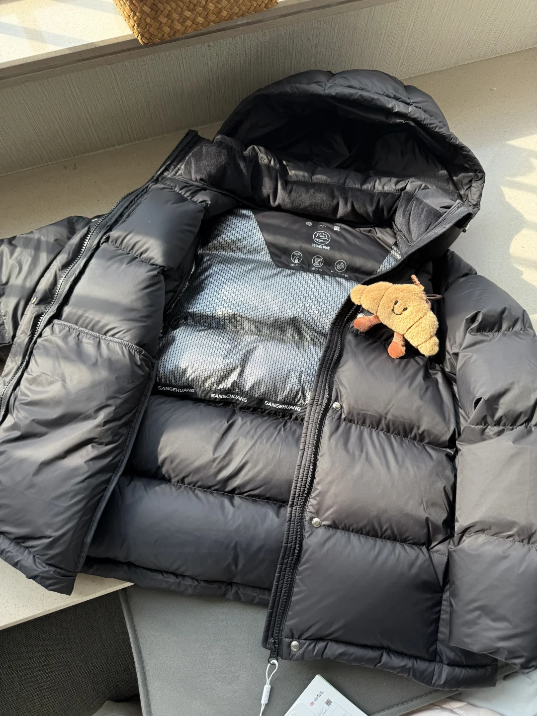 风很大的叁个黄95羽绒服，你们买了吗