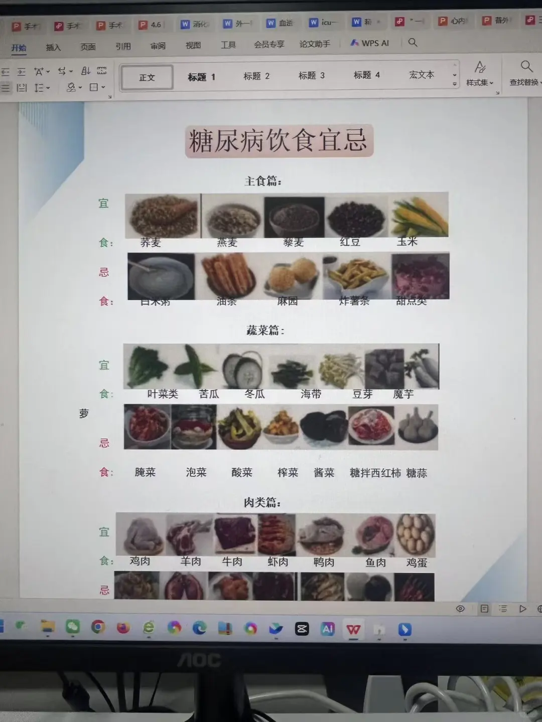 我做的饮食宣教墙被护士长夸是科室最有创意