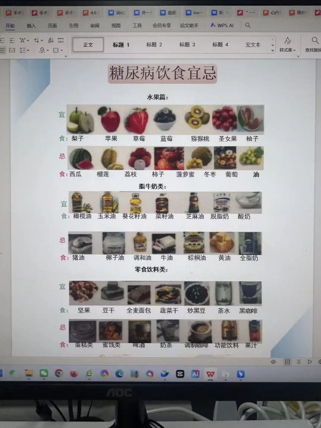 我做的饮食宣教墙被护士长夸是科室最有创意