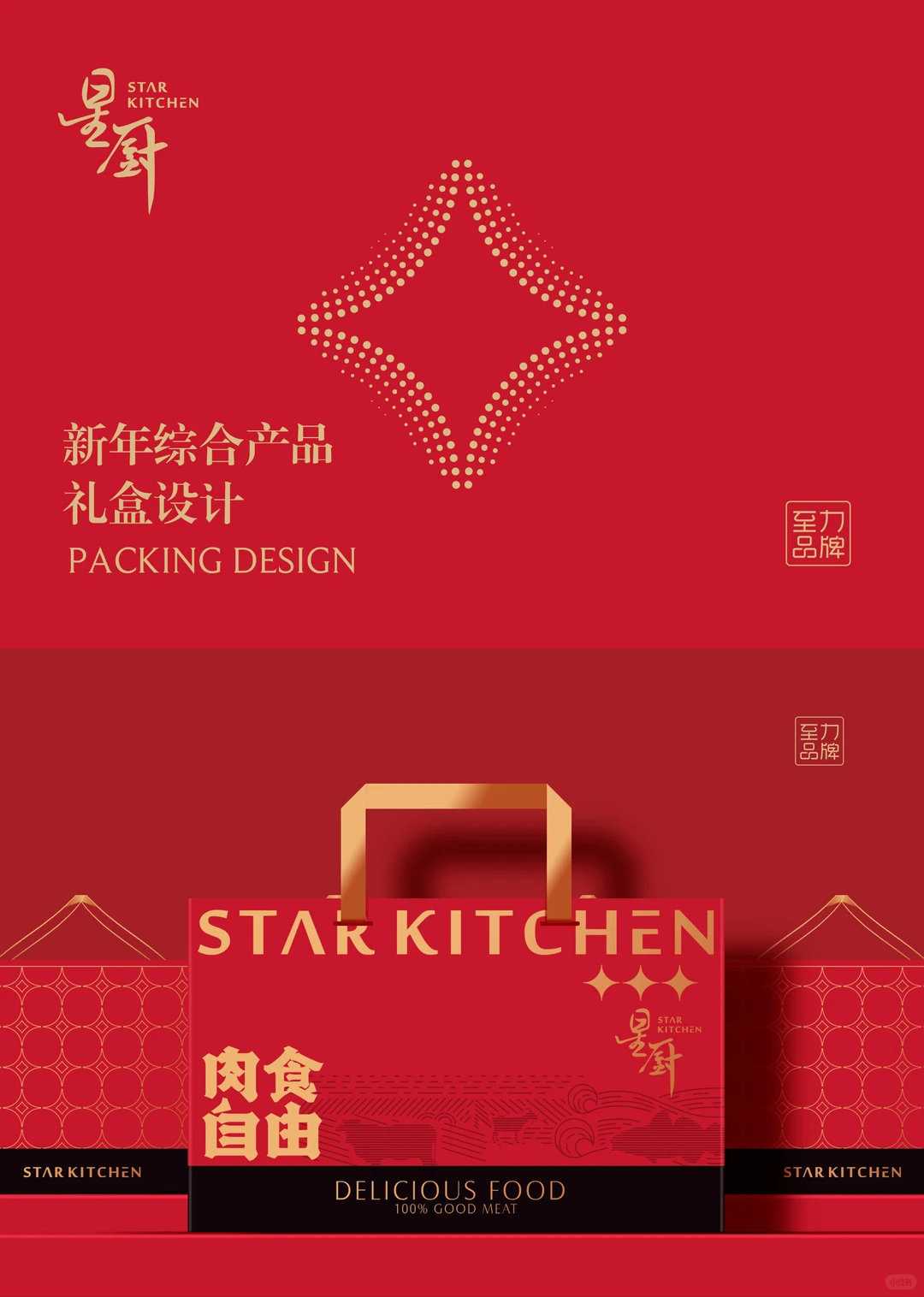 礼盒设计｜牛羊肉礼盒设计食品包装设计