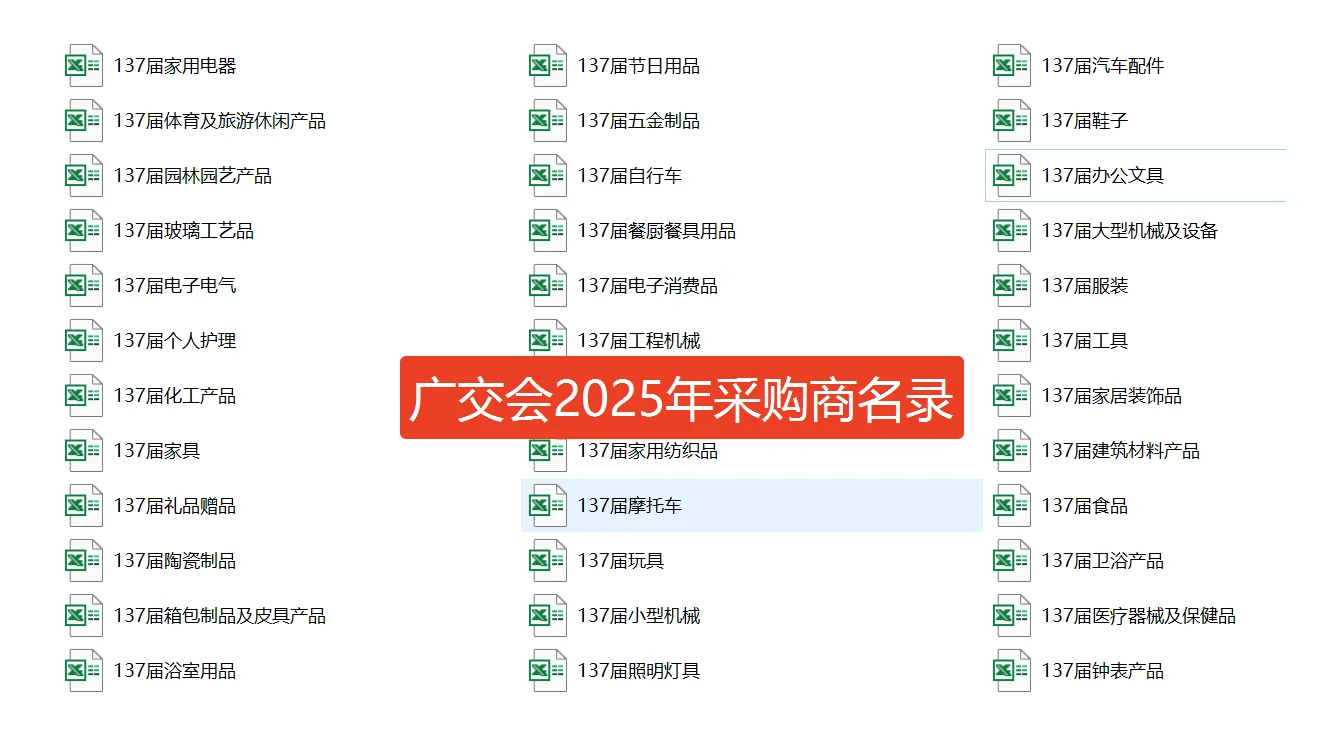 2025（138届）广交会采购商名单已经整理