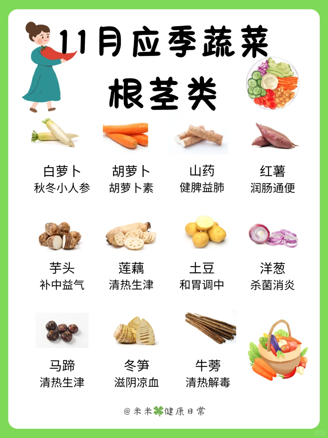 11月应季蔬菜清单，照着买准没错~