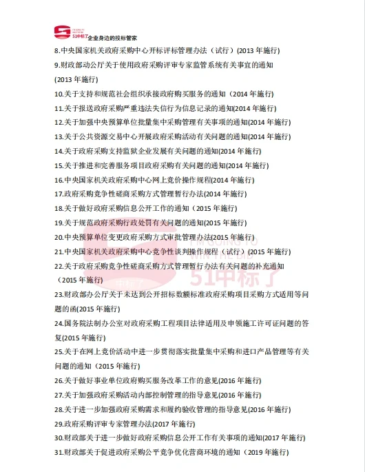 吐血整理！2022年招投标、采购法律法规合集