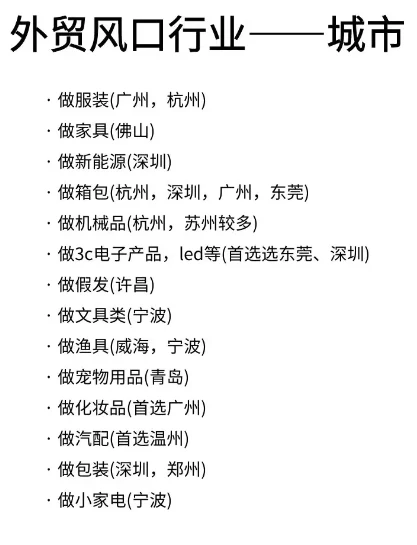 24年下半年爆单的外贸行业