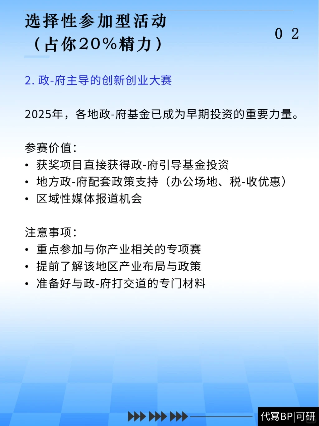 初创项目可以参加哪些融資活动？（代冩BP）