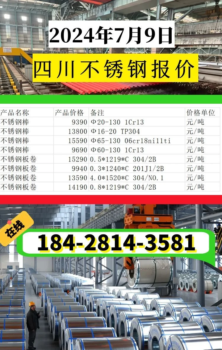 7月9日四川不锈钢报价