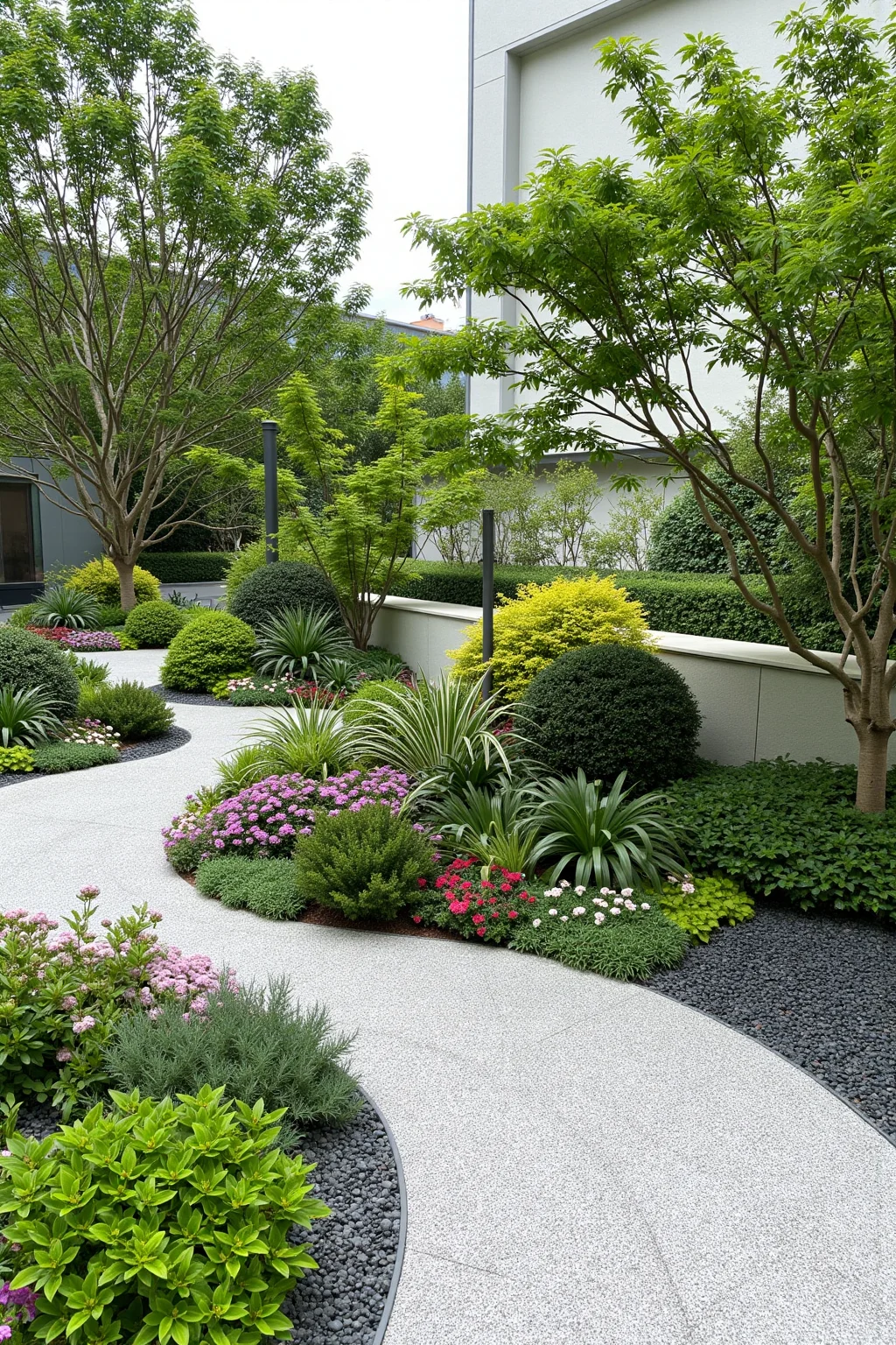 ?现代庭院花境?低成本 易养护