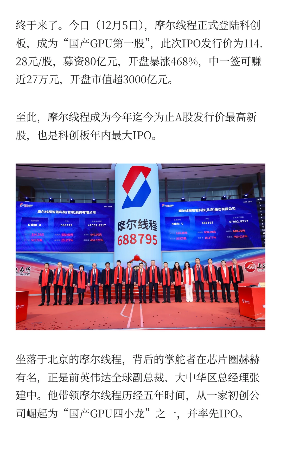 科创板最大IPO诞生