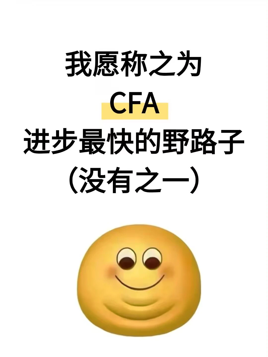 我愿称之为 CFA 进步最快的“野路子”