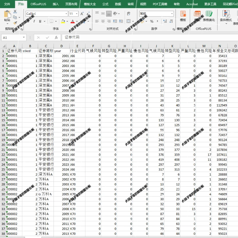 【00-24年】上市公司气候风险数据