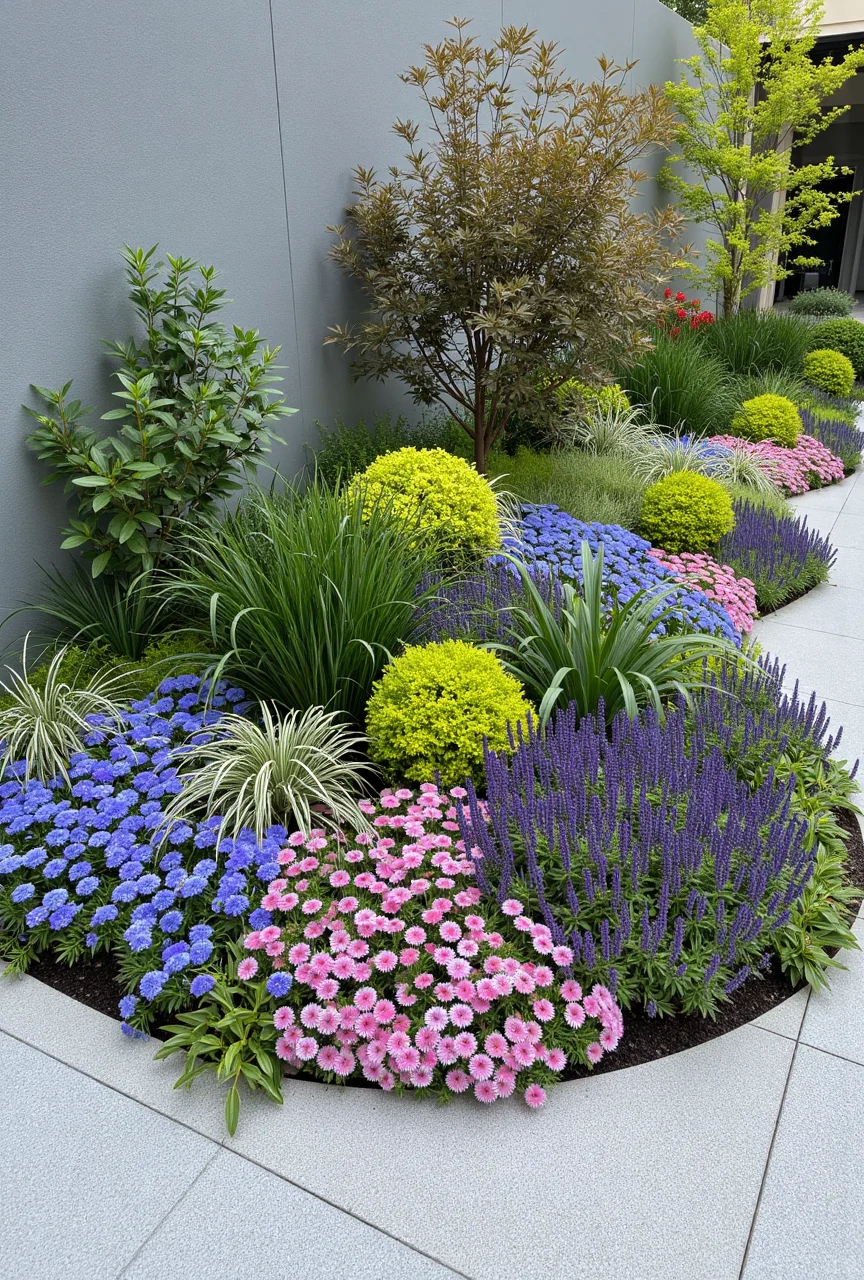 ?现代庭院花境?低成本 易养护