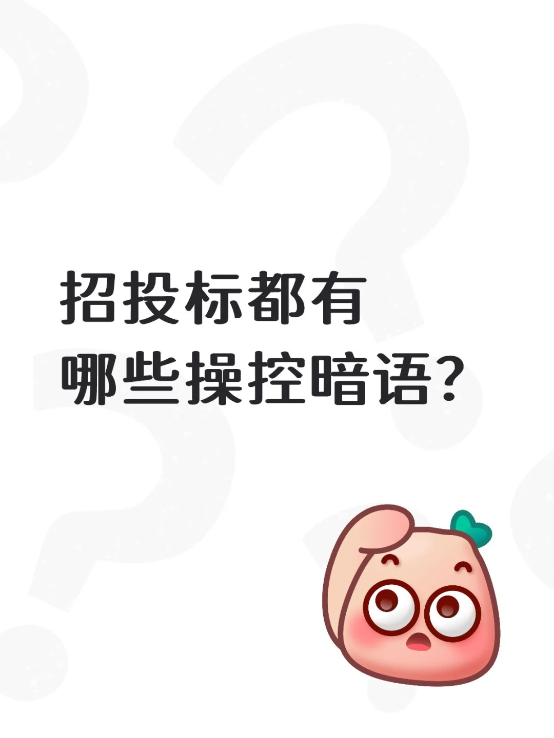 央视曝光了招投标暗语