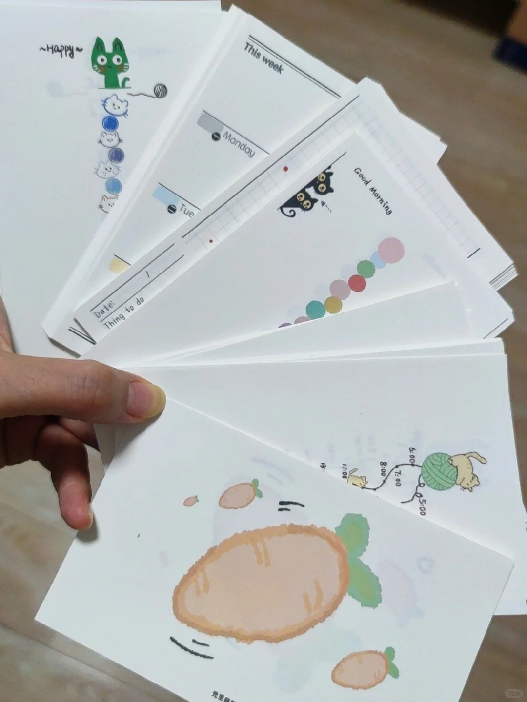 黑白手绘系列：健康管理打卡页