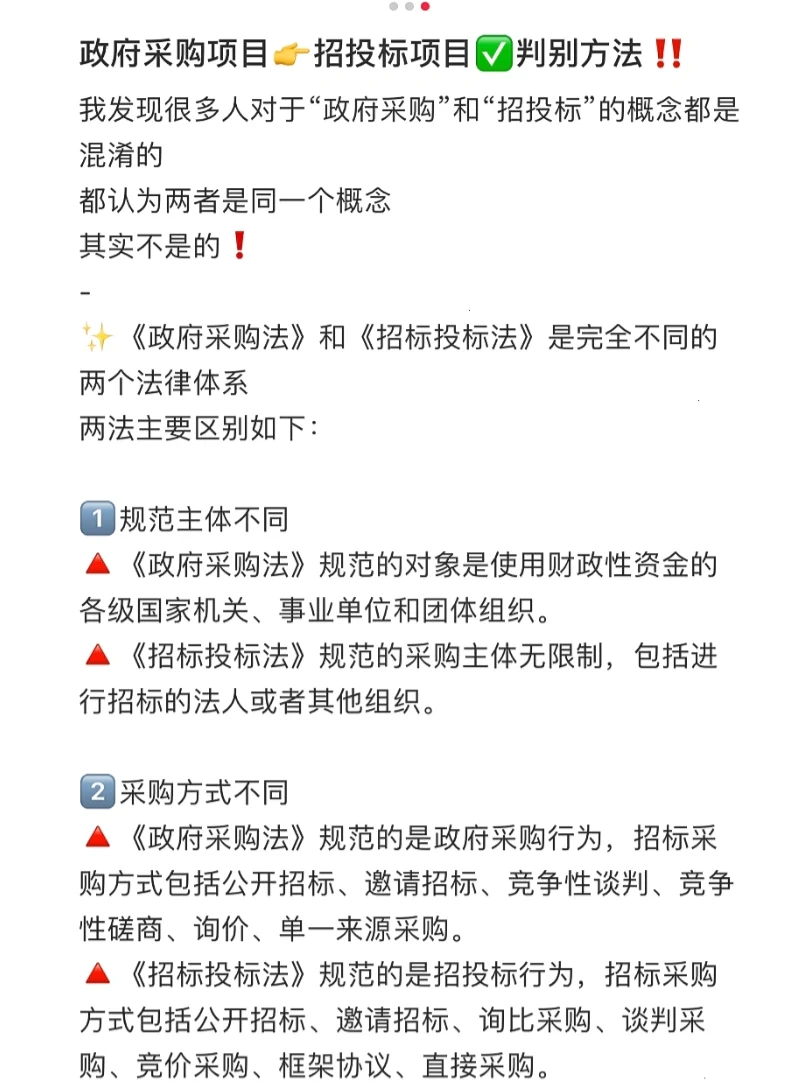 政府采购项目招投标项目判别方法可以
