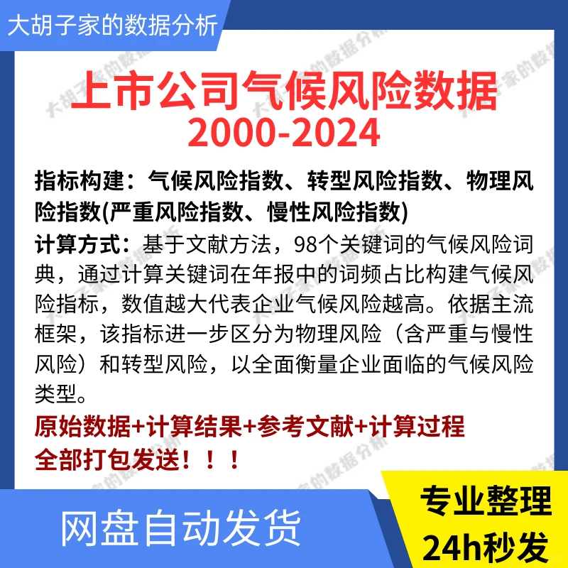 【00-24年】上市公司气候风险数据