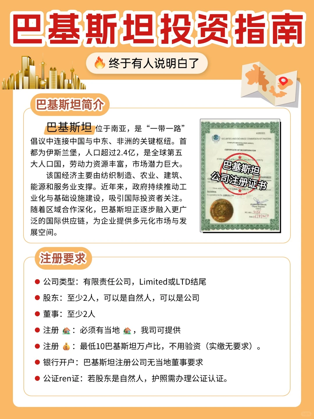 巴基斯坦市场速览+公司设立攻略